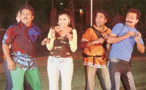 Shooting for Punjabi comedy Nalayak being held at Kalagram, Chandigarh, on Thursday. 