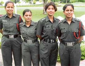 s Lt Shalini Singh, Captain Cherry Singh, Lt Sarika Shinde and Captain Vineeta