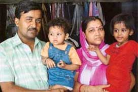 Kamal Kishore and Bimla with their two daughters who were born after the gruesome killing of Abhishek and Heena