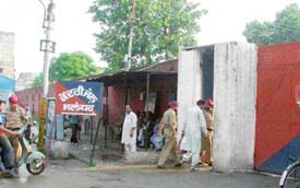 A view of the entrance to the Central Jail