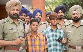Thieves who were arrested in Chandigarh on Friday. 