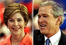 Laura Bush and George W. Bush 