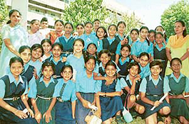 Students of Nav Bal Niketan School, Chandigarh, at The Tribune office on Saturday. 