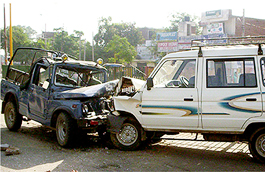 A Gypsy and a Tata Qualis collided head-on killing one person on the Kalka-Ambala highway at Dera Bassi on Friday. 