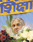 Chief Minister Sheila Dikshit during the State Teacher's Award function in the Capital 