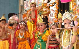 Children of Love Dale School celebrate Janmashtami at a function in the school