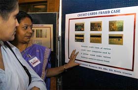 Visitors at the exhibition "International seminar on role of forensic documents in combating white collar crimes", organised by the Directorate of Forensic Science, at Shimla