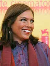 India filmmaker Mira Nair speaks to mediapersons at the 61st Venice Film Festival in Venice