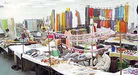 Handicraft items on display at an exhibition being held at Panchayat Bhawan, Chandigarh