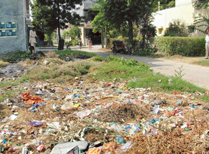 Despite repeated requests to the authorities, a garbagae dump is yet to be set up