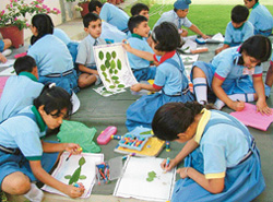 Students of Ambika Modern School
