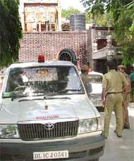 Farm house of Mr M.K. Subba, Congress MP, where Milan Subbas dead body was found in New Delhi on Thursday. 