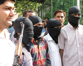 The four dacoits, who were arrested by the Delhi Police in the Capital on Friday.