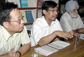 Prof Apurba Barugh speaks at a seminar on Ethnic upsurges