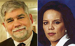 Peter Bhatia, President of the American Society of News Editors, and Deborah Mathis, well-known columnist