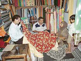 Tilak Raj shopping with the family in Una