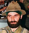 A file photograph of Chechen rebel leader Shamil Basayev
