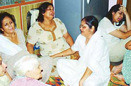 Wailing relatives of Ankush Sharma, who was killed in a river-rafting mishap near Rishikesh.