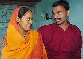 Arif Mohammed, who returned after remaining in Pakistani jails for five years, in a jubilant mood at his residence in Meerut after being reunited with his wife Gudia
