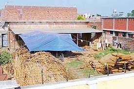 A saw mill within the Eltop Complex in Mohali Phase IX Industrial Area.