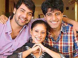 Shabir Ahluwalia, Sai Deodhar and Shakti Anand of Star TV serials pose for pictures on their visit to the city on Friday. 