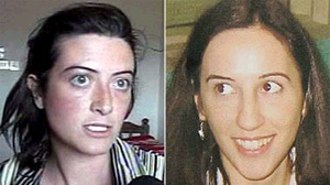 File photographs of slain Italian hostages Simona Pari and Simona Torretta