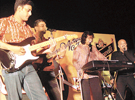 The Aryans perform at Forest Hill, near Chandigarh, on Sunday night.