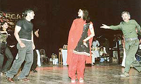 A scene from the play Commando staged during a cultural programme organised by the sports and recreation clubs of Accountants General, Haryana, in Chandigarh on Tuesday.