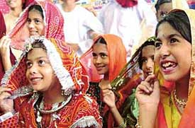 Students of Ryan International School, Chandigarh, take part in a Celebrate India function organised by the school on Thursday.