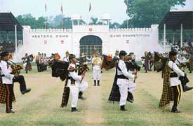Army bands participate in a competition in Ambala 
