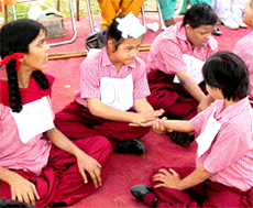 Special children enjoy their moment of competition.