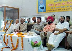 Deputy Commissioner Anurag Verma at a function in Ludhiana in memory of Pandit Sharda Ram Phillauri