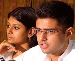 Sachin Pilot, MP, along with film actress Nandita Das addresses a press conference on the Agenda of the Millennium Development Goals, organised by the UNDP in New Delhi on Thursday. 