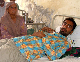 Rupinder Singh at the Civil Hospital in Bathinda on Friday