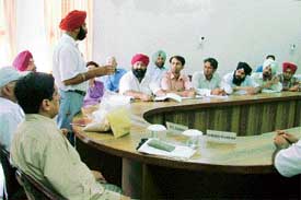 Dr G.S. Chauhan, director, National Research Centre for Soyabean, Indore, addresses the inaugural session of an awareness programme on soya products in Ludhiana
