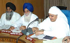 SGPC President Bibi Jagir Kaur at the executive committee meeting in Amritsar on Monday