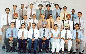 Students of PCTE before leaving for Pakistan