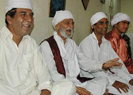 Rababis (from left) Mohammed Afzal, Bhai Ghulam Mohammad Chand, Amjad Hussain and Riyaz, who were in Chandigarh on Friday.
