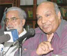 PCA President I.S. Bindra with Intikhab Alam