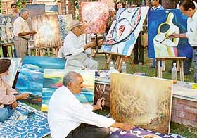 All hues of life are in attendance at Kalagram where 12 veteran artists have gathered to lend expression to their imagination