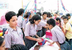 Students of Bhavan Vidyalaya, Sector 15, Panchkula, participate in school fete, Fiesta