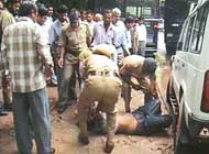 Accused by his father-in-law of abetting the suicide by his wife, Satish jumped to death from the fourth floor of the District Courts complex in Chandigarh on Monday