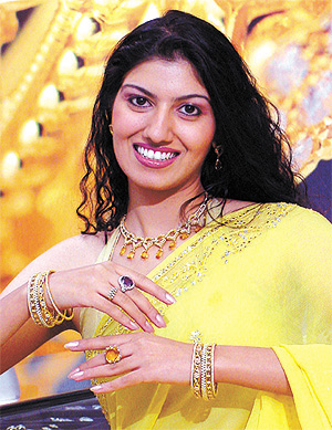 A model during Ratnabhushan Utsav 2004 in the Capital on Friday