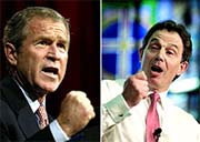 Mr George Bush and Mr Tony Blair