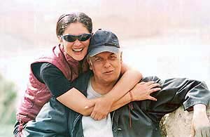 Pooja Bhatt with Mahesh Bhatt