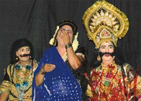 A scene from Ramlila being staged in Sector 29 Chandigarh