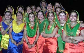 The Gidha team of KVM before performance at the Founders Day function held on Sunday