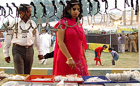 A view of the crafts mela at Uchana in Karnal