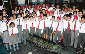 Students of Narayan Public School Patiala on their visit to The Tribune office in Chandigarh