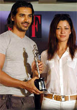 Model-turned-actors John Abraham and Aditi Govitrikar